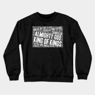 Names of Jesus Word Cloud Scripture Art Crewneck Sweatshirt